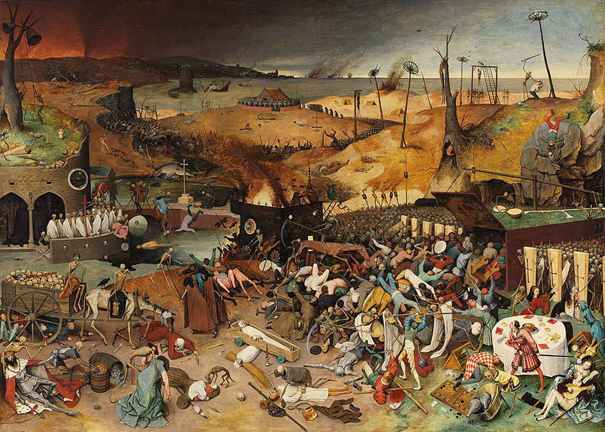 The Triumph of Death by Bruegel the Elder, Pieter Poesia - Mau, Humano - J.B.G